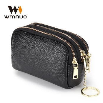 

Wmnuo Day Clutches Women Three-layer Zipper Mini Real Cow Leather Shell Bag Lady Short Wallets Key Coin Pocket Money For Girl