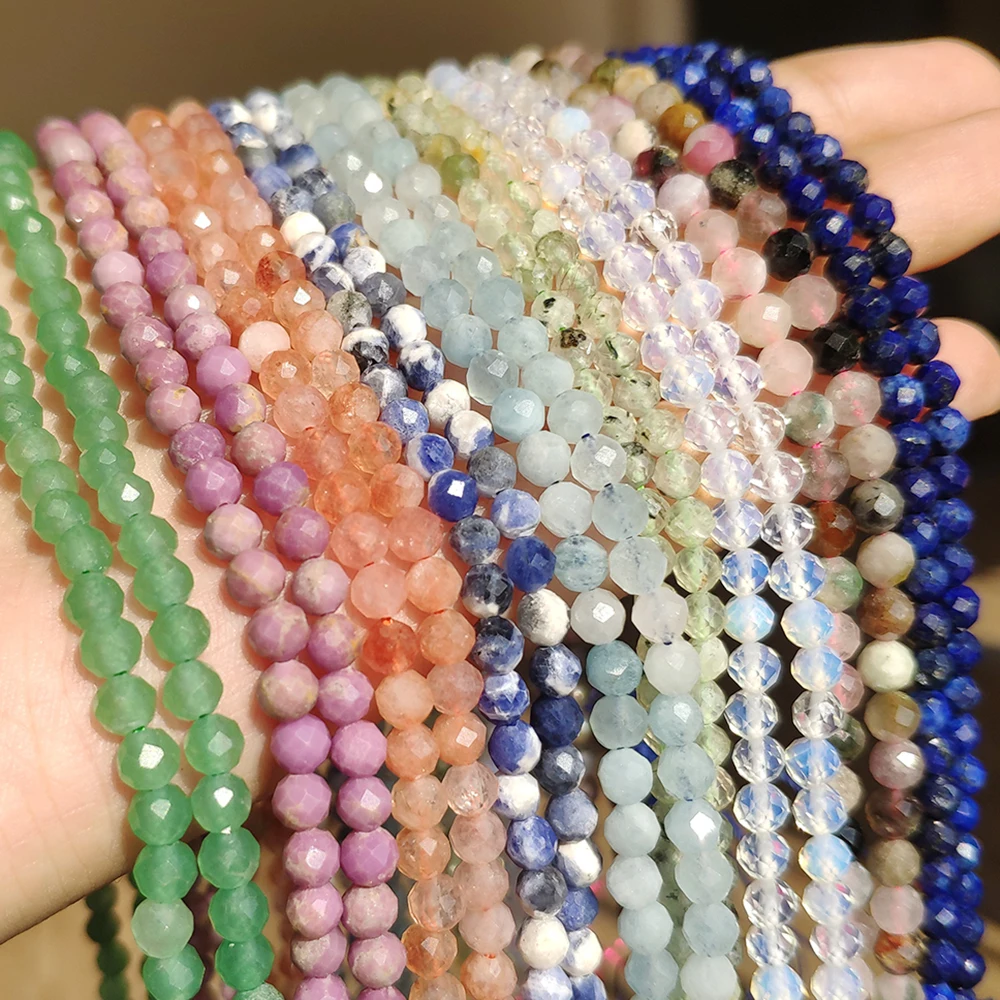 20 Perles En Agate Facettées 4mm - Multicolore - Lot NEUF - Pour Création Bijoux DIY - Référence 8741140022089