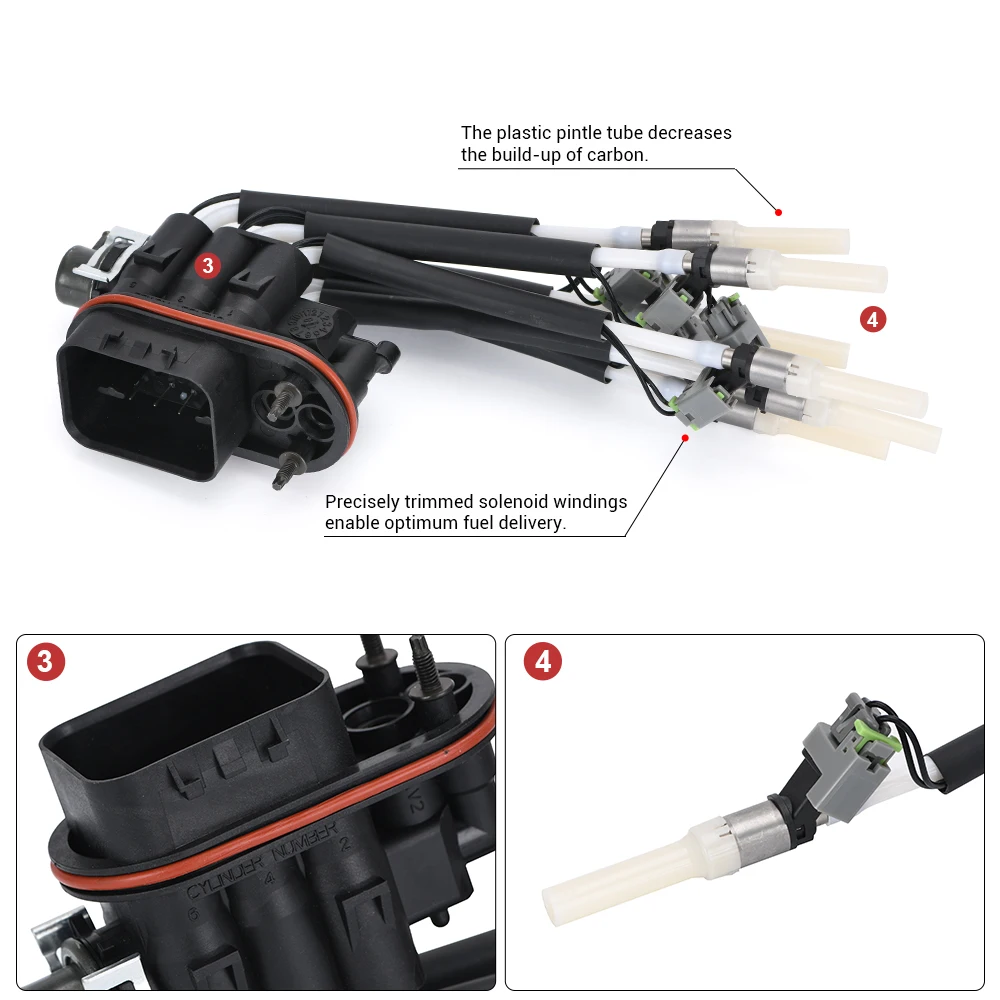 Spider Fuel Injector FJ503 w/ Retaining Bracket SCPI to MPFIFJ10565 217-3028 12568332 For 96-05 Chevy Chevrolet GMC GM V6 4.3L