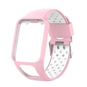 

Two-tone Silicone Replacement Wrist Band Watch Strap For TomTom Runner 2 3 Spark 3 GPS Watch Fitness Tracker