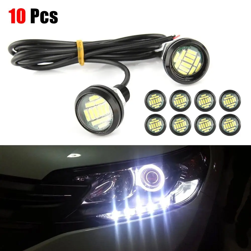 

10PCS Multipurpose Super Bright Led Emission 15W 12V 12SMD White Eagle Eye Car LED Rock Daytime Reverse Backup Parking Lamp CSV
