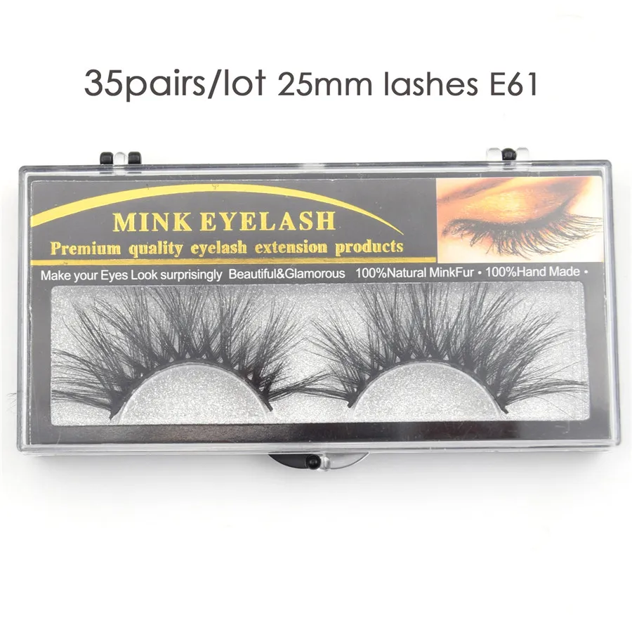 35 pairs E61 35 пар/лот Visofree 25 мм ресницы 3d норковые ресницы макияж норковые ресницы 25 мм ресницы драматические толстые накладные ресницы ресниц - Цвет: 35 pairs E61