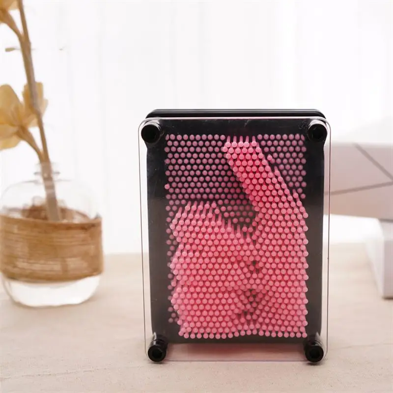 Pink S Новая детская забавная игрушка пластиковая 3D DIY модель антистресс клон отпечаток пальца иглы слизи рук Плесень Детские развивающие игрушки MS88 - Цвет: Pink S