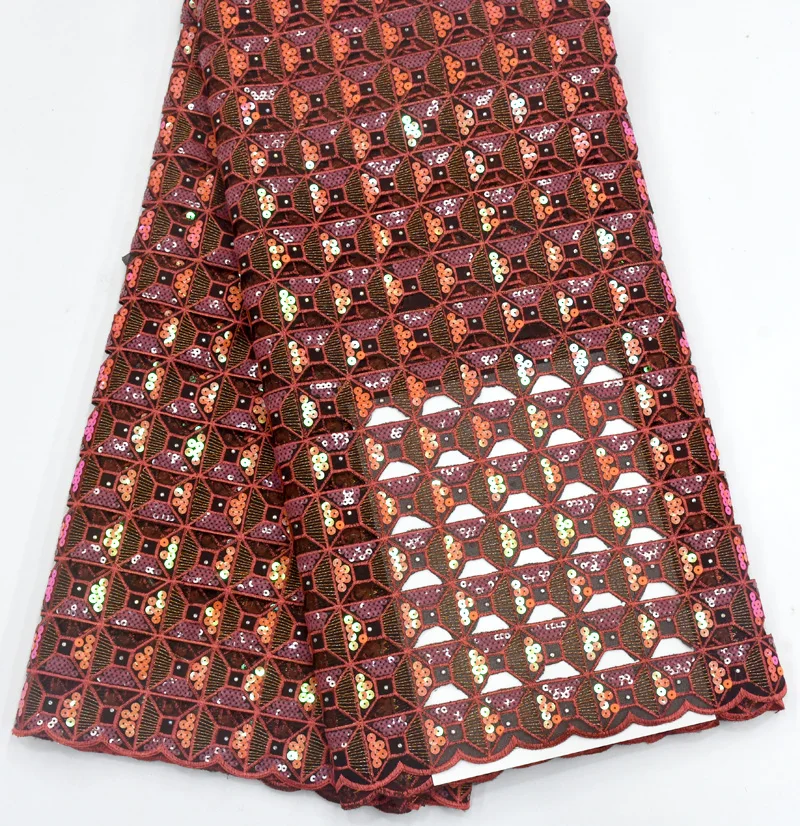 Роскошная французская кружевная ткань с блестками нигерийский кружевной материал швейцарская вуаль кружевная блестящая ткань для африканского праздничного платья 5 ярдов