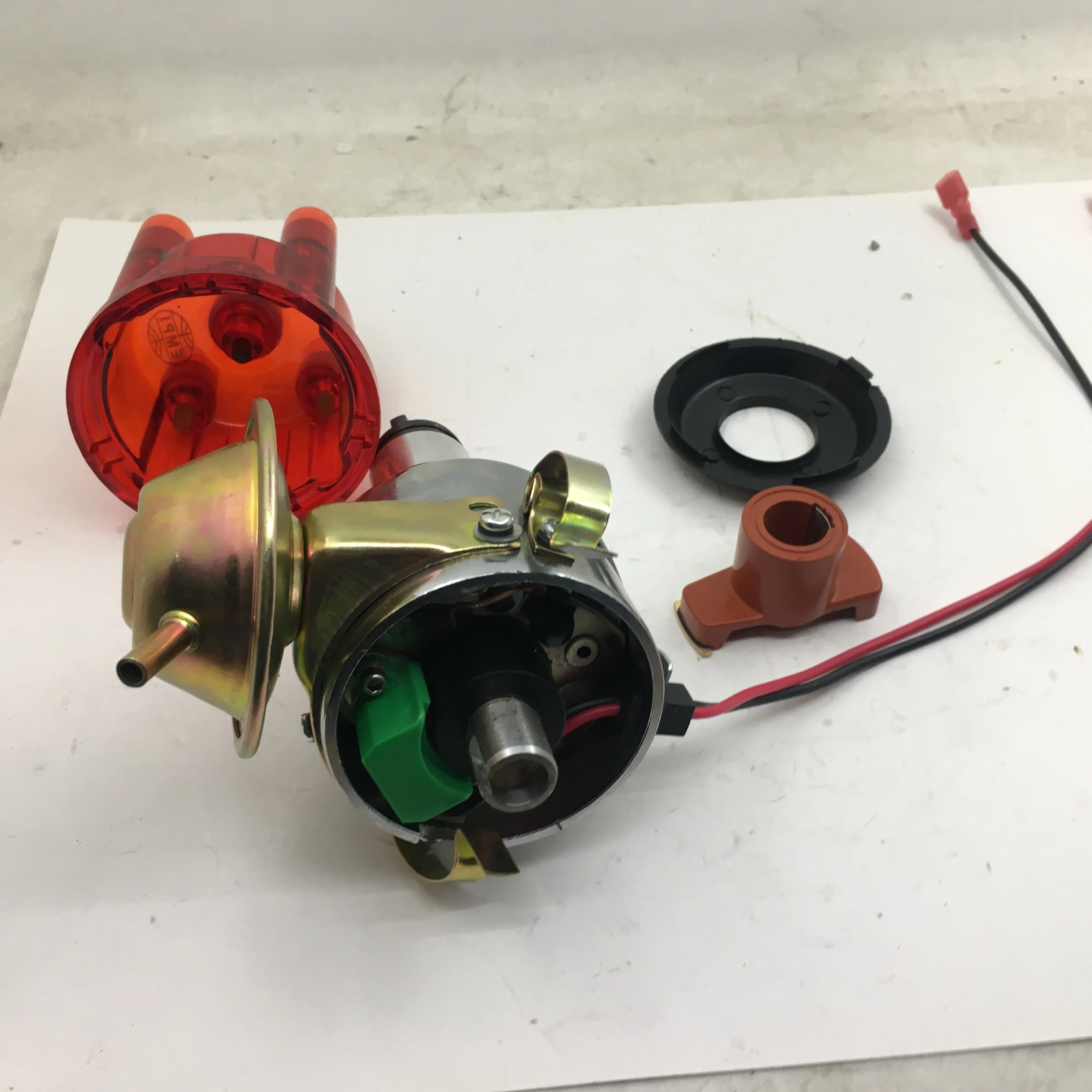 SherryBerg Complete Distributor Chrome Clean Cap 034 Electronic Distributor W Vacuum advance(SVDA) for VW Beetle Bug GHIA New electronic distributor auto distributor assembly automobile distributor automobile ignition distributor