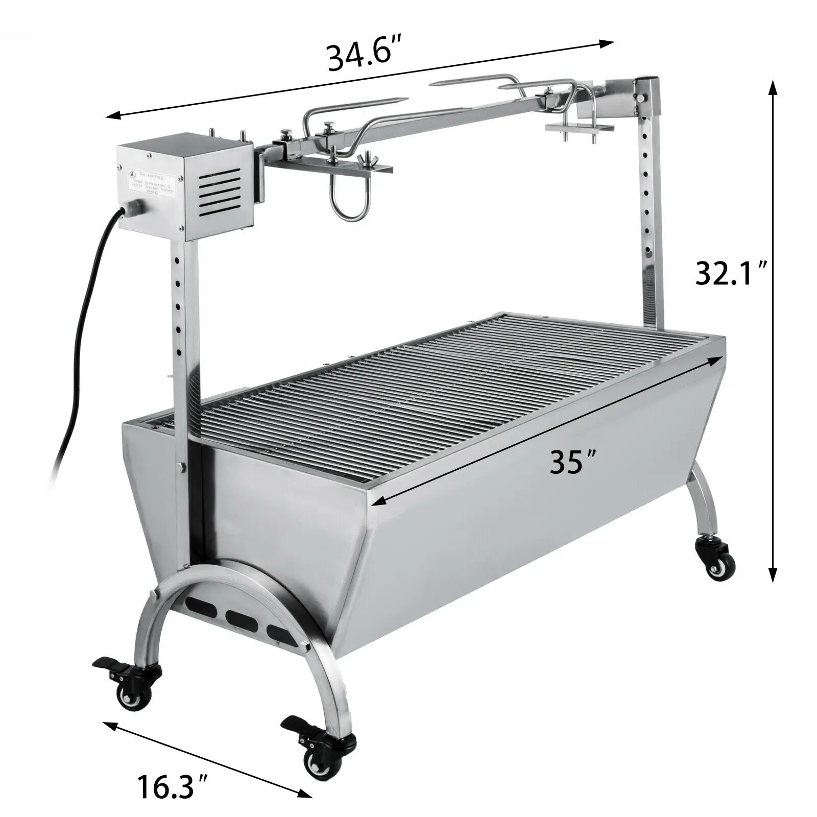 

Durable and high temperature resistance 88lbs BBQ pig,lamb,spit roast , pig roaster,rotisserie spit Outdoor Cooker Grill