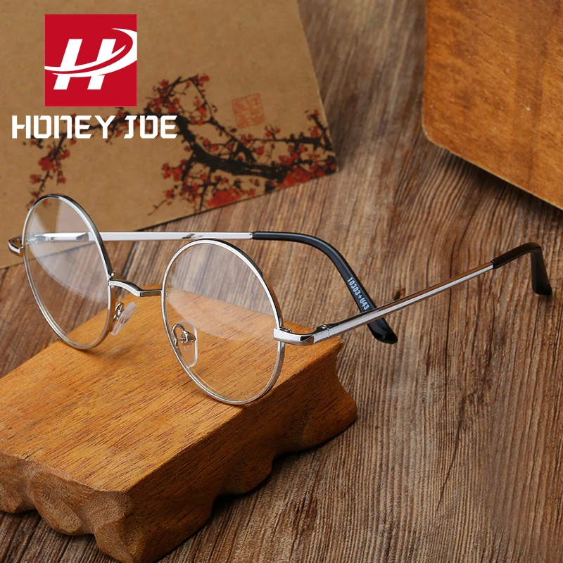 Eyeglasses frames Eyeglass frames Optical glasses Retro Vintage Gaming Computer Glasses for Women Men Anti Blue Light Metal Frame Clear Lens Round Circle Eyeglasses Eyewear