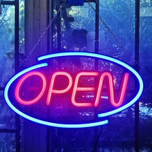 Signe ouvert de magasin de luminosité de dîner Ultra lumineux néon multicolore, signe de lumière ouvert rvb, Inscription de lettre ouverte néon