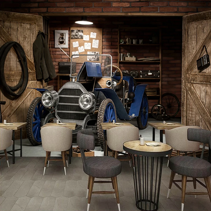 Custom-Photo-Wallpaper-3D-Car-Retro-Nostalgic-Style-Restaurant-Cafe-Milk-Tea-Shop-Background-Wall-Decor (3)
