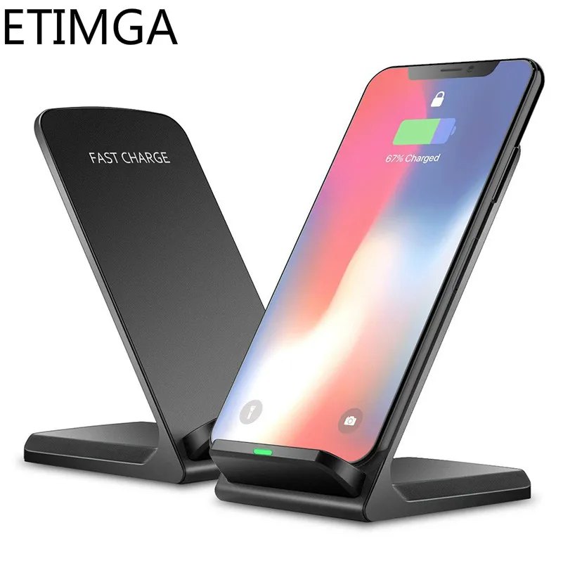 10 Вт Qi Беспроводное зарядное устройство для Samsung S9 S8 S7 Note 9 8 быстрая Беспроводная