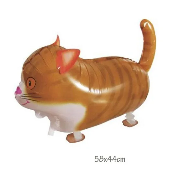 cat Ходячие гелиевые шары в форме животных милый кот собака панда динозавр Тигр домашнее животное Рождественский подарок детский день рождения - Цвет: cat