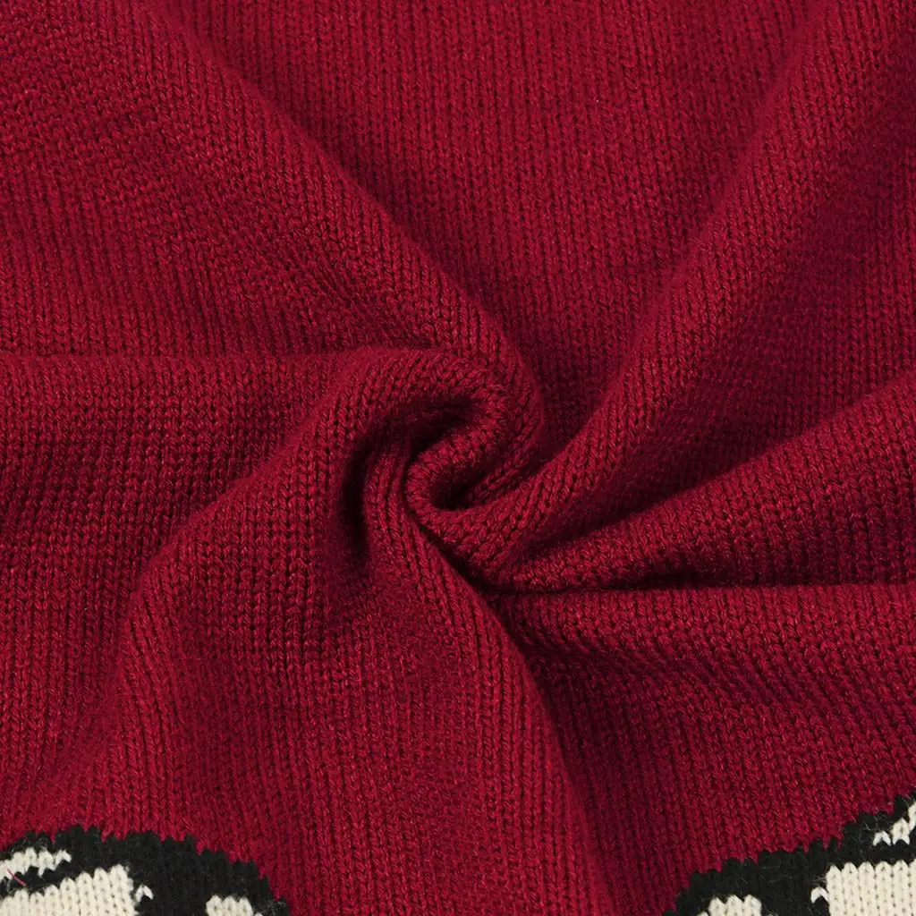 CHAMSGEND Women Patchwork Leopard Knitting Pullover Casual O-Neck Autumn Winter Thick Cashmere Tops Loose Sweater 1001