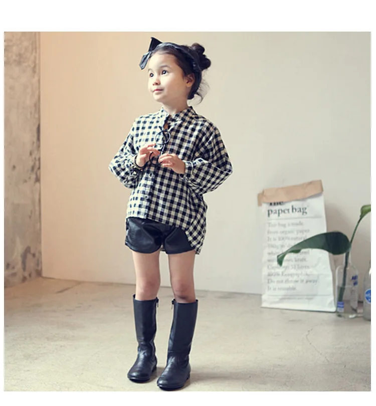 Южнокорейская клетчатая рубашка с рукавами «летучая мышь» Одинаковая одежда для мамы и дочки Одинаковая одежда для родителей и детей новая стильная свободная Осенняя модная одежда