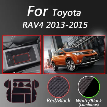 

Car Door Groove Mat For Toyota RAV4 2013-2015 Gate Slot Pad Decoration Non-Slip Cup Mat Interior Car-Styling Accessories