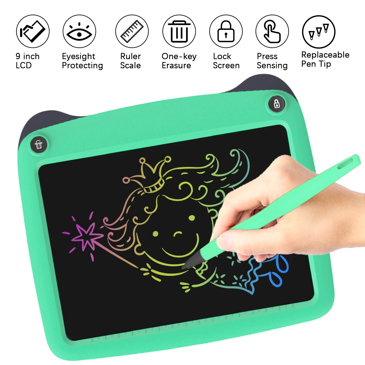 9 дюймовый ЖК планшет Enotepad для письма электронный многоцветный с сильным сроком