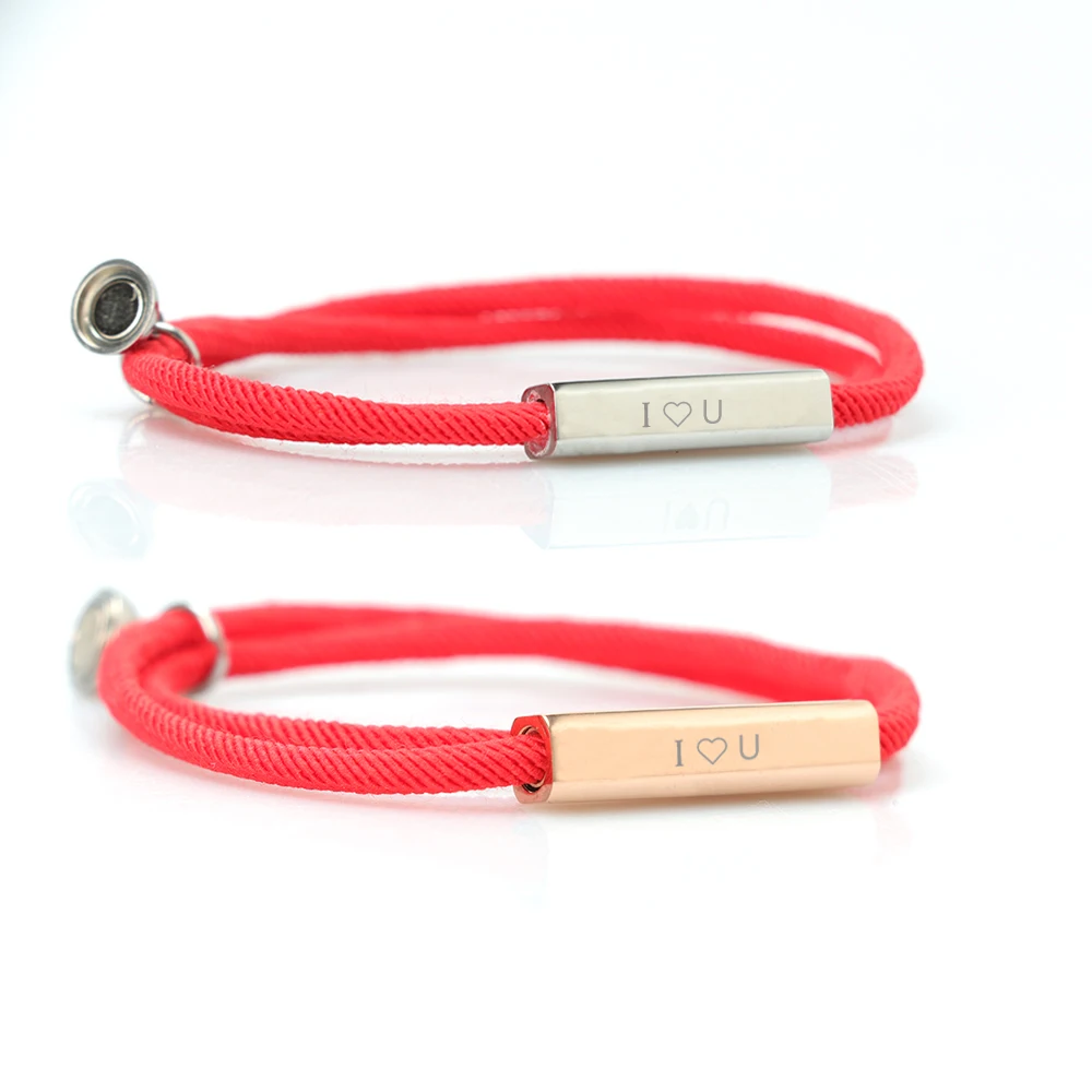 Personalized couples bracelets (magnet)