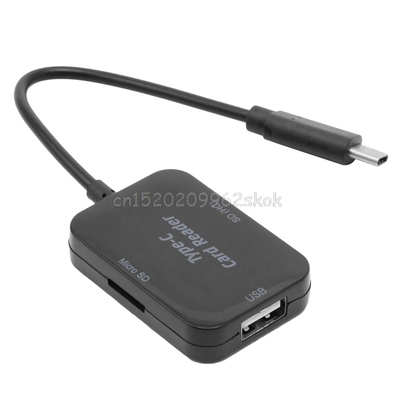 USB-C Тип C до USB 2,0 концентратор SD TF карты памяти считыватель карт OTG адаптер для телефона из поликарбоната