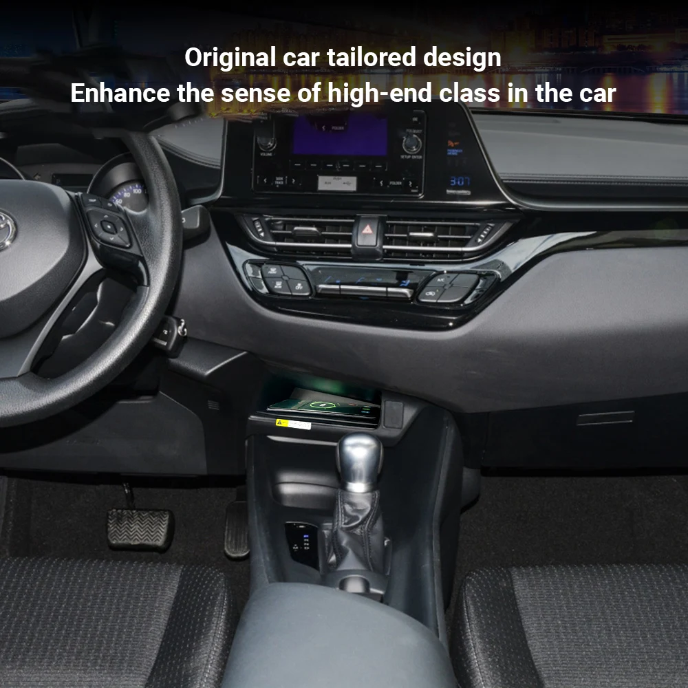 Cargador inalámbrico para coche, dispositivo carga rápida de 15W, accesorios de teléfono móvil, soporte para Toyota CHR C HR 2018 2019 2020|Encendedor| - AliExpress