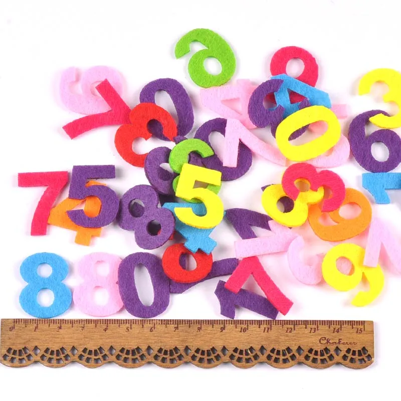 50pcs 26mm Letter/Number Non-woven Felt Cloth Polyester Fabrics For Sewing Decoration DIY Sewing Accessory cp2768 wool felting kit,needle felt kit,felt fabric sheet,wool felt accessories