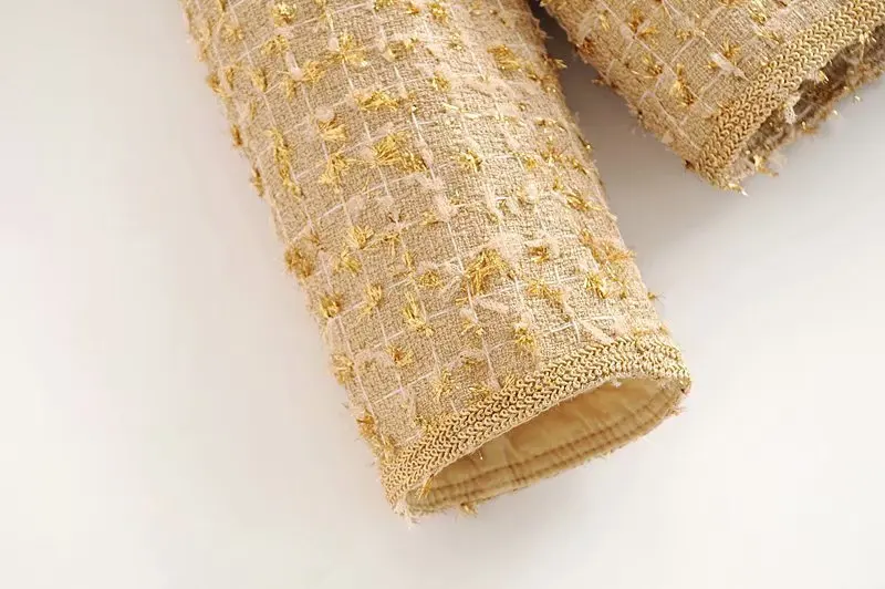 Новое поступление WF2999-150 новая золотая шерстяная куртка с ароматом для европейцев и американцев