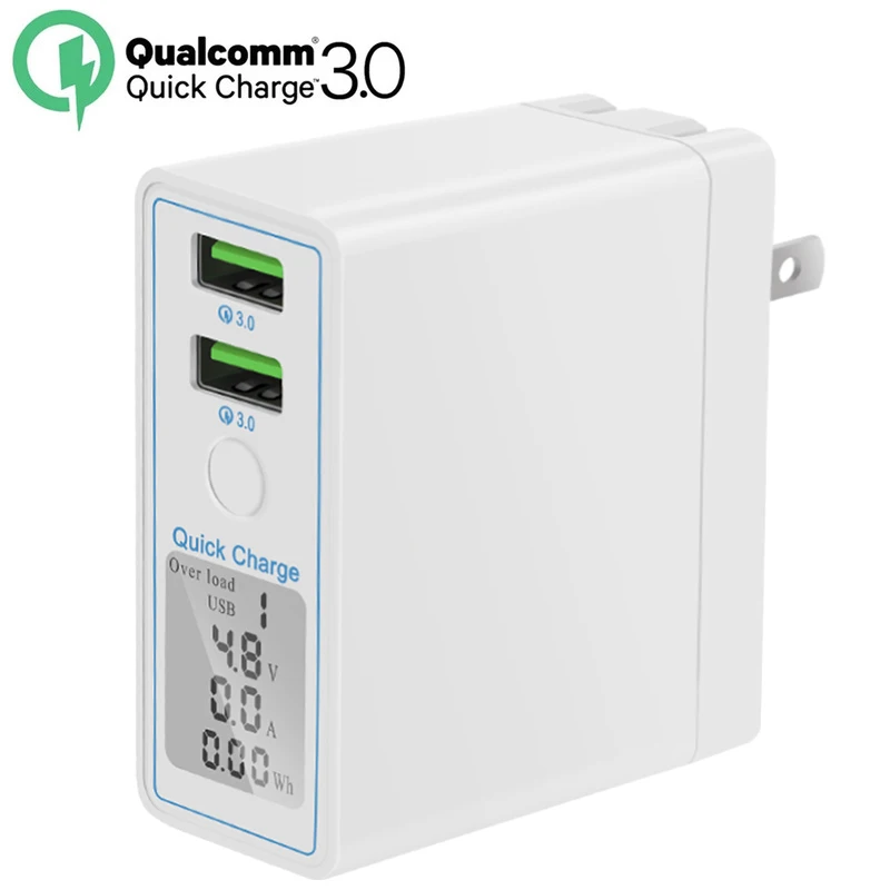 Быстрое зарядное устройство QC3.0 с двумя портами 36 Вт мобильный телефон USB для iPhone