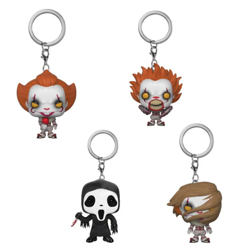 Stephen King's It Pennywise Scream Ghost Face Keychain Vinyl Action Figure Collectible Model Toys