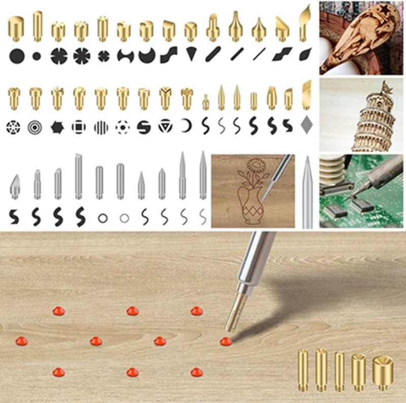 Wood Burning Kit, 117PCS Professional Wood Burner Tool with Adjustable  Temperature 200~450°C