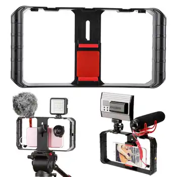 

Ulanzi Rig 3 Smartphone Video Hot Shoe Mount Filmmaking Case Stabilizer Frame Stand Stabilizer for iPhone X 7 8 Plus DSLR Camera