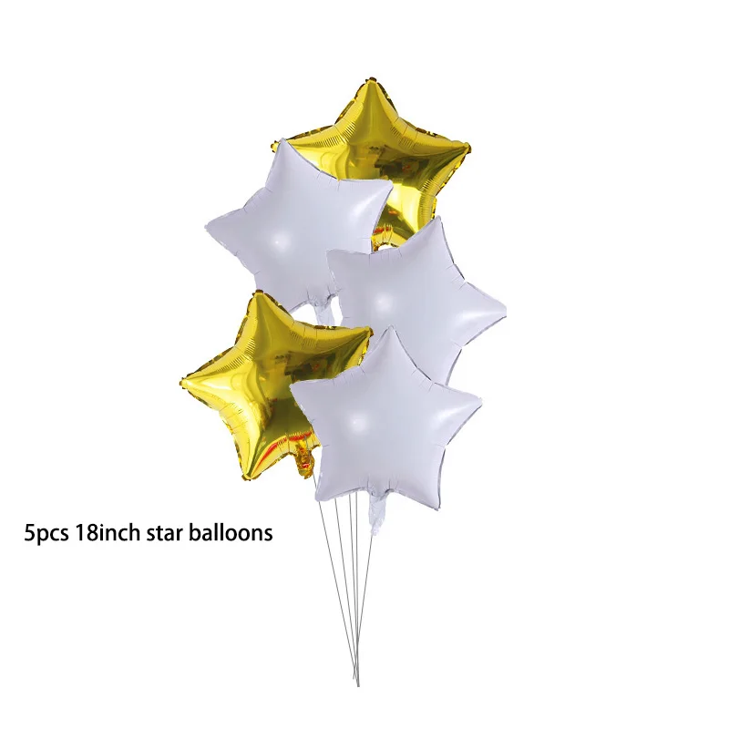 5 шт., 18 дюймов, розовый золотой шар звезда из фольги, свадебные шары, украшения для душа ребенка, детские воздушные шары для дня рождения - Цвет: 5pcs star style 13