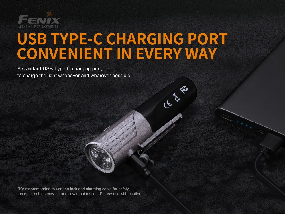 Fenix BC21R V2.0 LED 1000 lumens rechargeable lightweight bicycle light Rechargeable Bike Light with 2600mAh battery