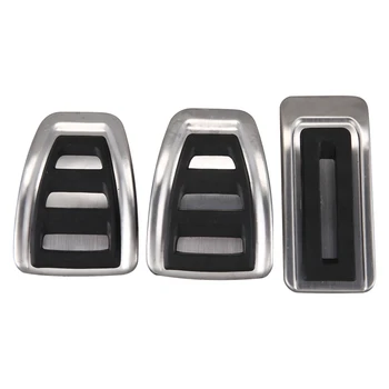 

3 Pcs Stainless Steel Fuel Brake Footrest Pedal MT for Multivan T5 T6 Caravelle T6