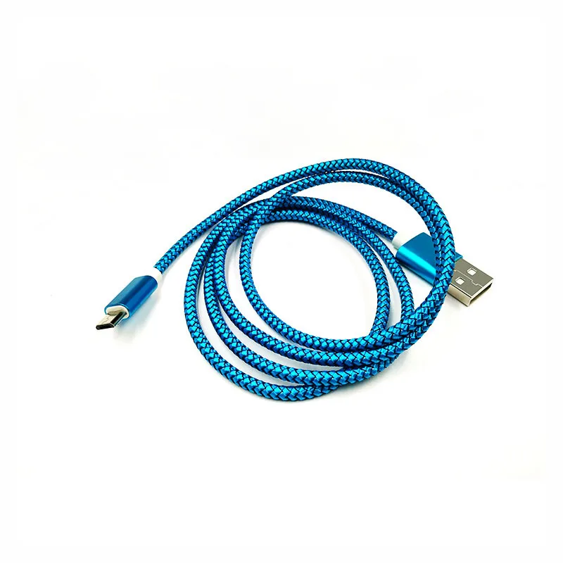 Micro USB кабель 2.0A 1 м 2 м 3M Быстрый кабель синхронизации данных и зарядки для samsung huawei Xiaomi LG Andriod Microusb Кабели для мобильных телефонов - Цвет: Blue