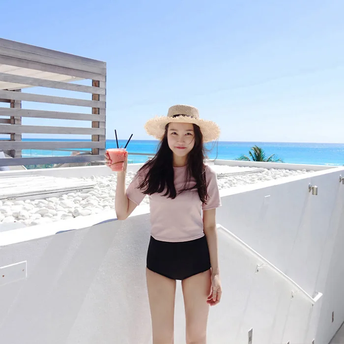 

Japanese-style High-waisted Sexy Small Bust Gathering Bathing Suit Women's Holiday Large Bust Split Type Bikini Students Conserv