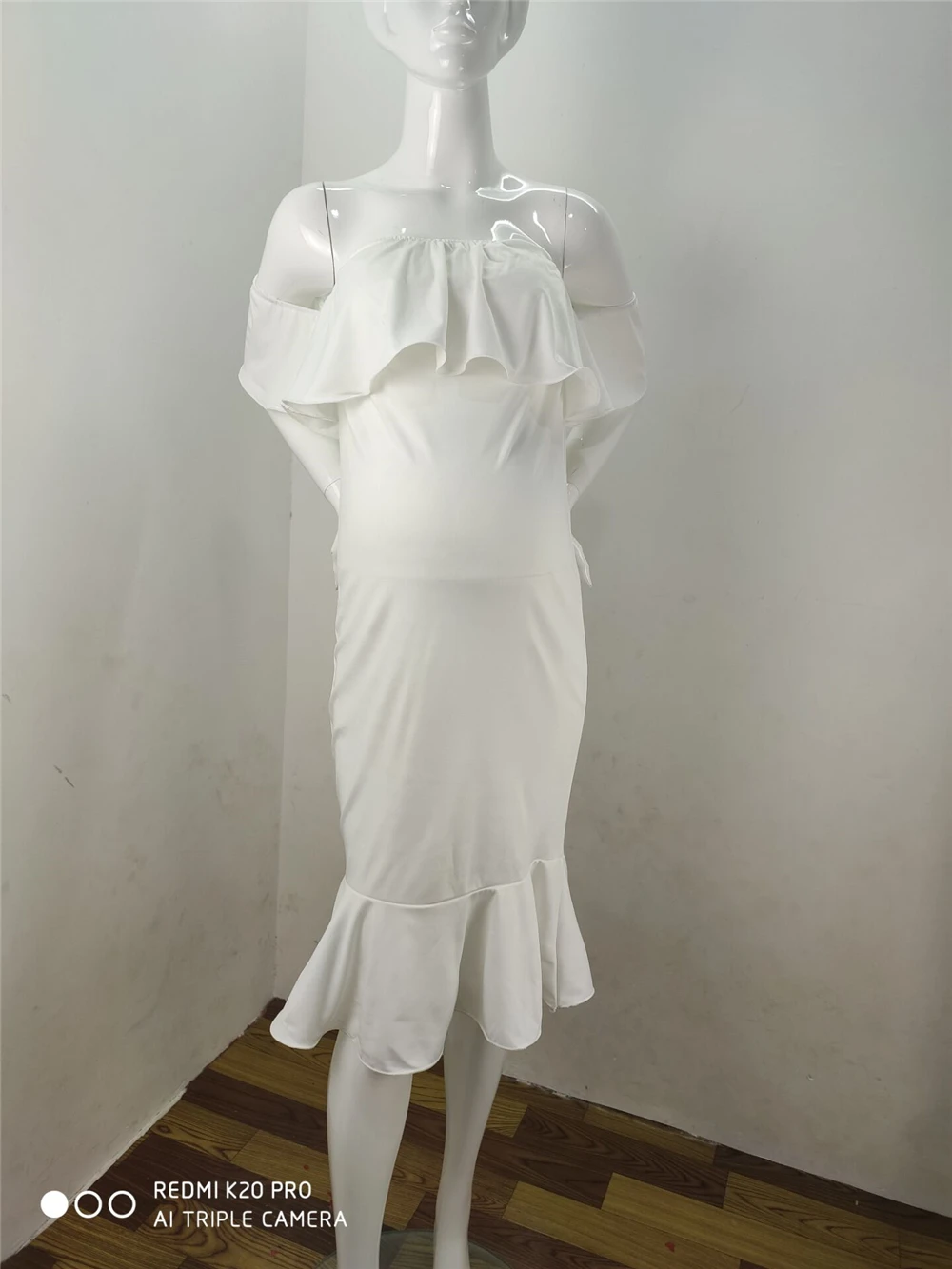 Ruffles Maternity Pregnancy Dress Photography Props Sexy Maternity Clothes For Photo Shoots Pregnant Dresses For Plus Size Women (10)