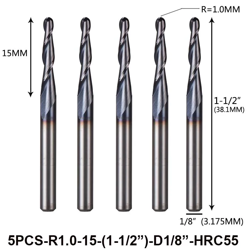 1 SET cutting lathe tools bits radius turning solid carbide insert ballnose
