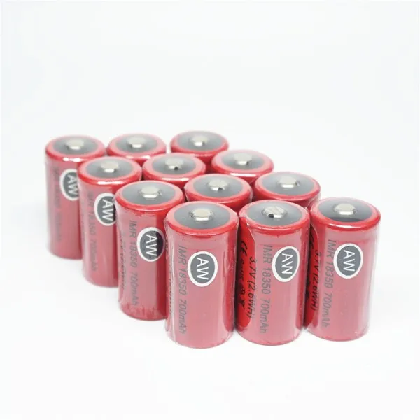 

2 pcs of IMR AW 18350 700mAh Rechargeable Battery