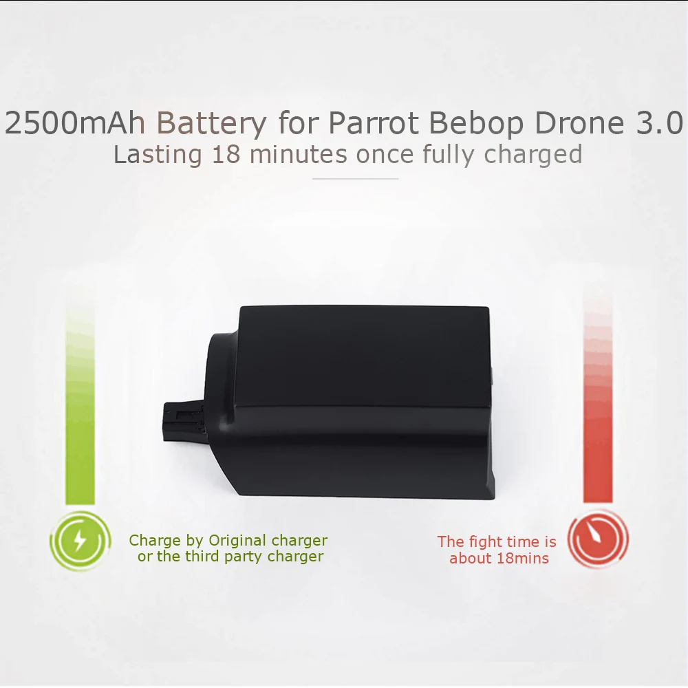 

11.1V 2500mAh 10C 3S RC Rechargeable Battery for Parrot Bebop Drone 3.0 RC FPV Drone Quadcopter