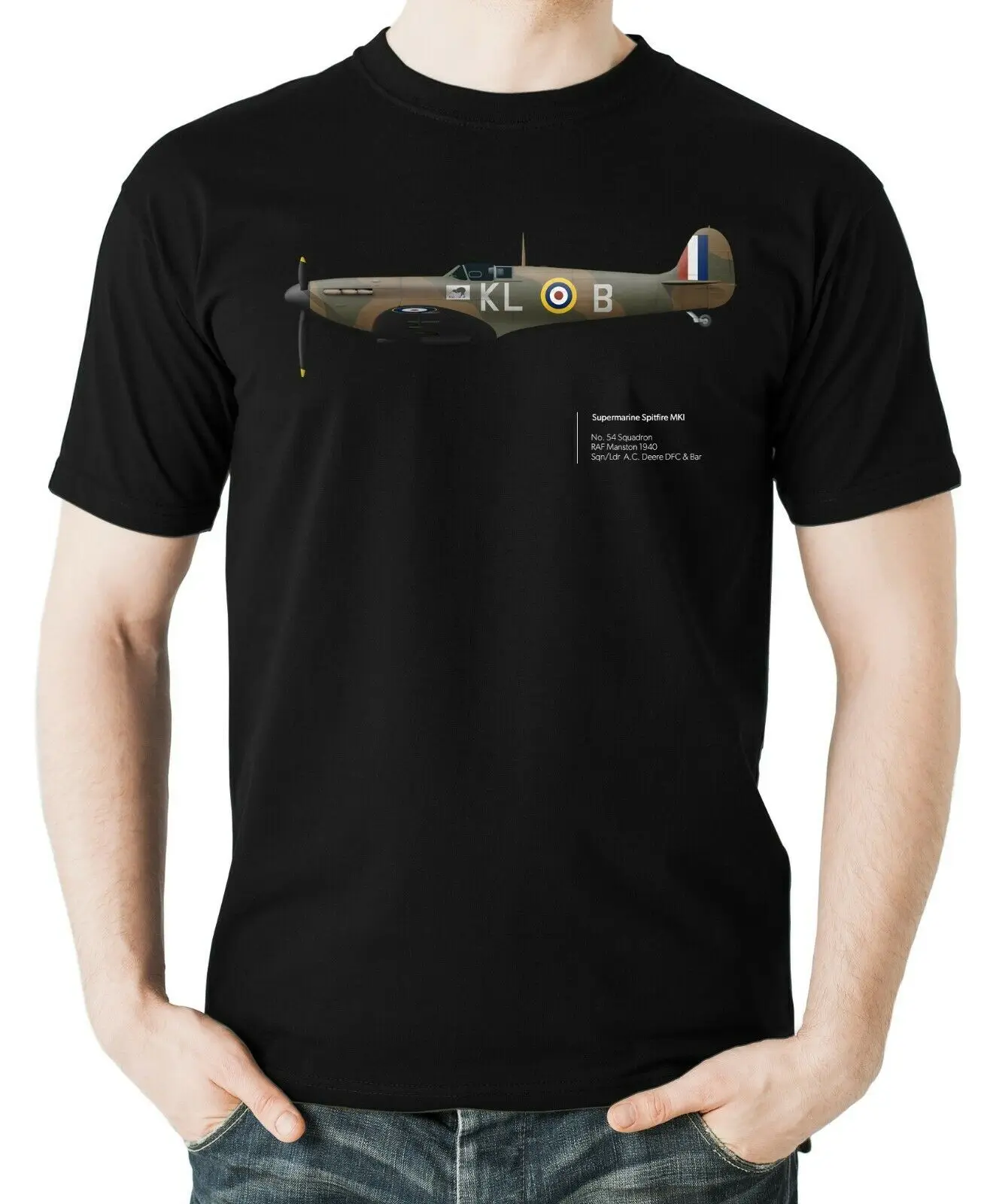 

Aviation themed Men T Shirt Spitfire MK1 Shirts SHORT Casual 100% COTTON O-Neck mens t shirts