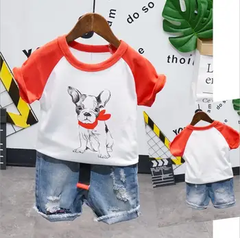 

Kids Clothing Set Brand Casual Toddler Outfits Summer Newborn Boy Sports T-Shirt+ Shorts Sets Cartoon Children Clothes 2-7Y