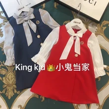 N6909; модное платье принцессы с лентами для маленьких девочек; Новинка года; сезон весна; детское платье для свадебной вечеринки для девочек; ; одежда для малышей