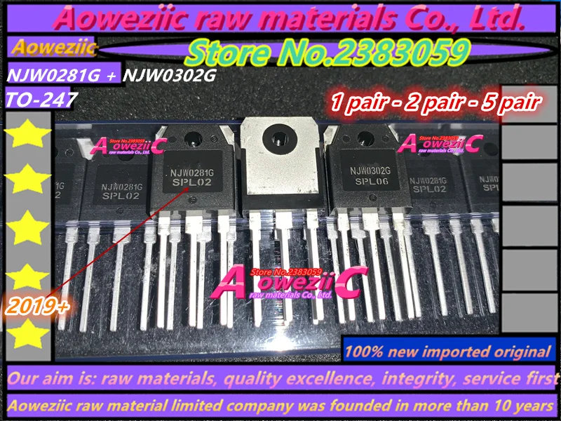 Aoweziic+(1-2-5 пар) новые импортные оригинальные NJW0281G NJW0302G NJW0281G NJW0281 NJW0302 TO-247 аудио подходящая трубка