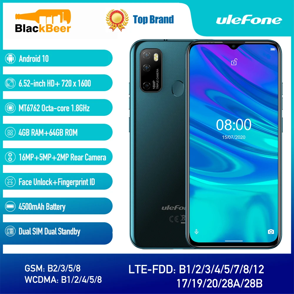Ulefone Note 9P Android 10.0 Smartphone 6.52