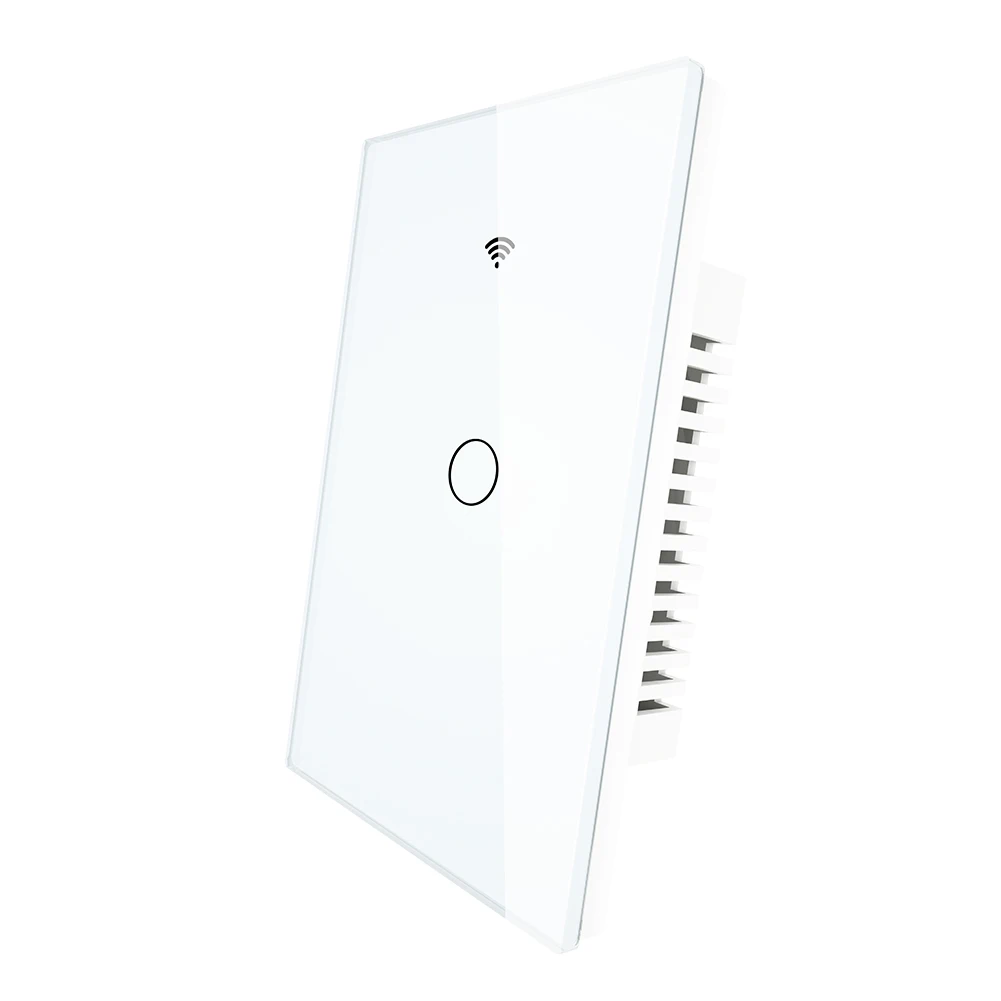 1 gang switch Wi-Fi Смарт настенный светильник переключатель Стекло Панель RF433& Wi-Fi приложение Smart Life приложение Tuya дистанционного Управление работает с Amazon Alexa Google Home 1/2/3 - Цвет: 1 gang switch