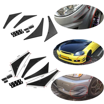 

Universal ABS Car Auto Carbon Black Front Bumper Wind Knife Spoiler Air Soft Wind Knife Car Styling Auto Decorative Strips