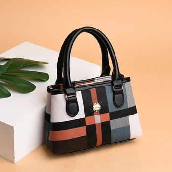 

Women's bag 2020 new all-match middle-aged mother bag Hand bag handbag double compartment shopping bag small bag