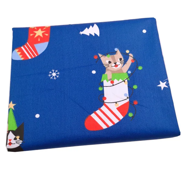 Syunss счастливый Рождество печатных хлопчатобумажная ткань для Diy лоскутное шитье детские кроватки тканевые подушки одеяло шитье Tissus - Цвет: 6