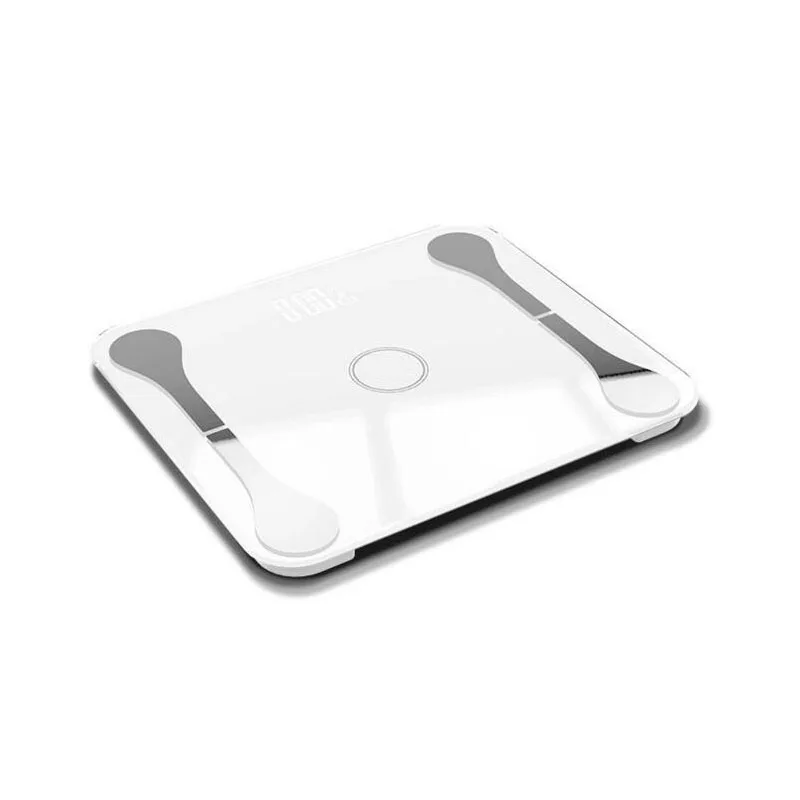white Бытовые весы с usb зарядкой, многофункциональные Bluetooth умные весы для жировых отложений, электронные весы, 180 кг, измерение калорий - Цвет: white