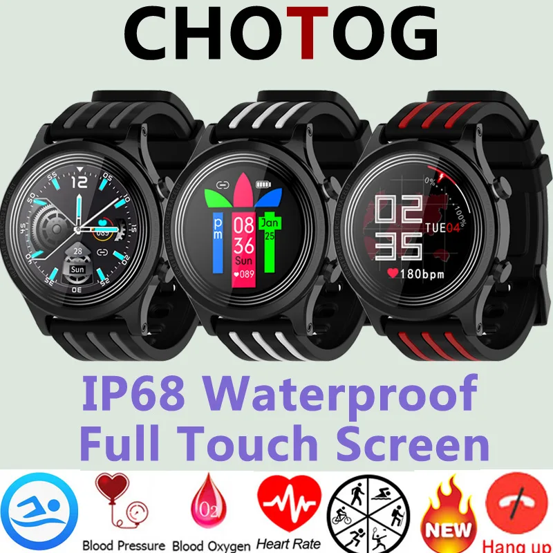 

Ip68 Waterproof Smart Watch Men 1.28'' Full Touch Screen For Sport Pedometer Fitness Tracker Watch Electronic Smartwatch Women