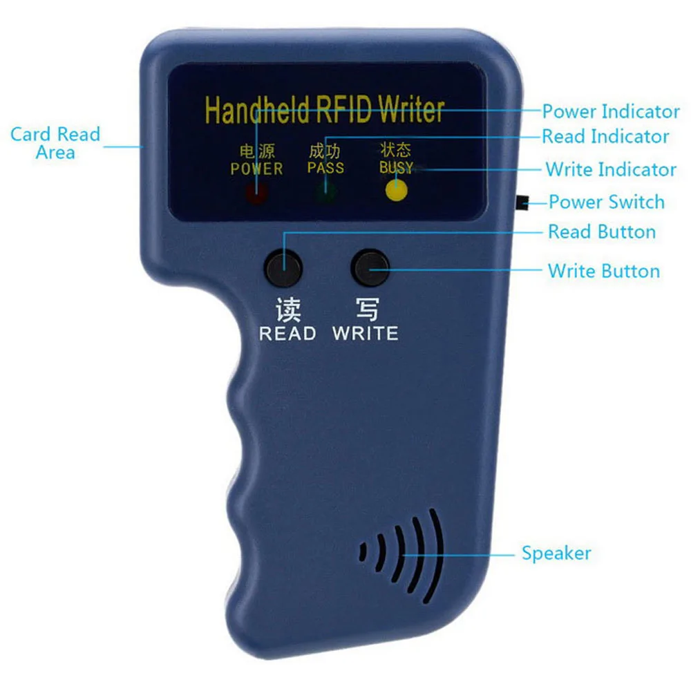 Details about   Handheld 125KHz RFID Duplicator Copier Writer Programmer Reader ID Card Cloner 