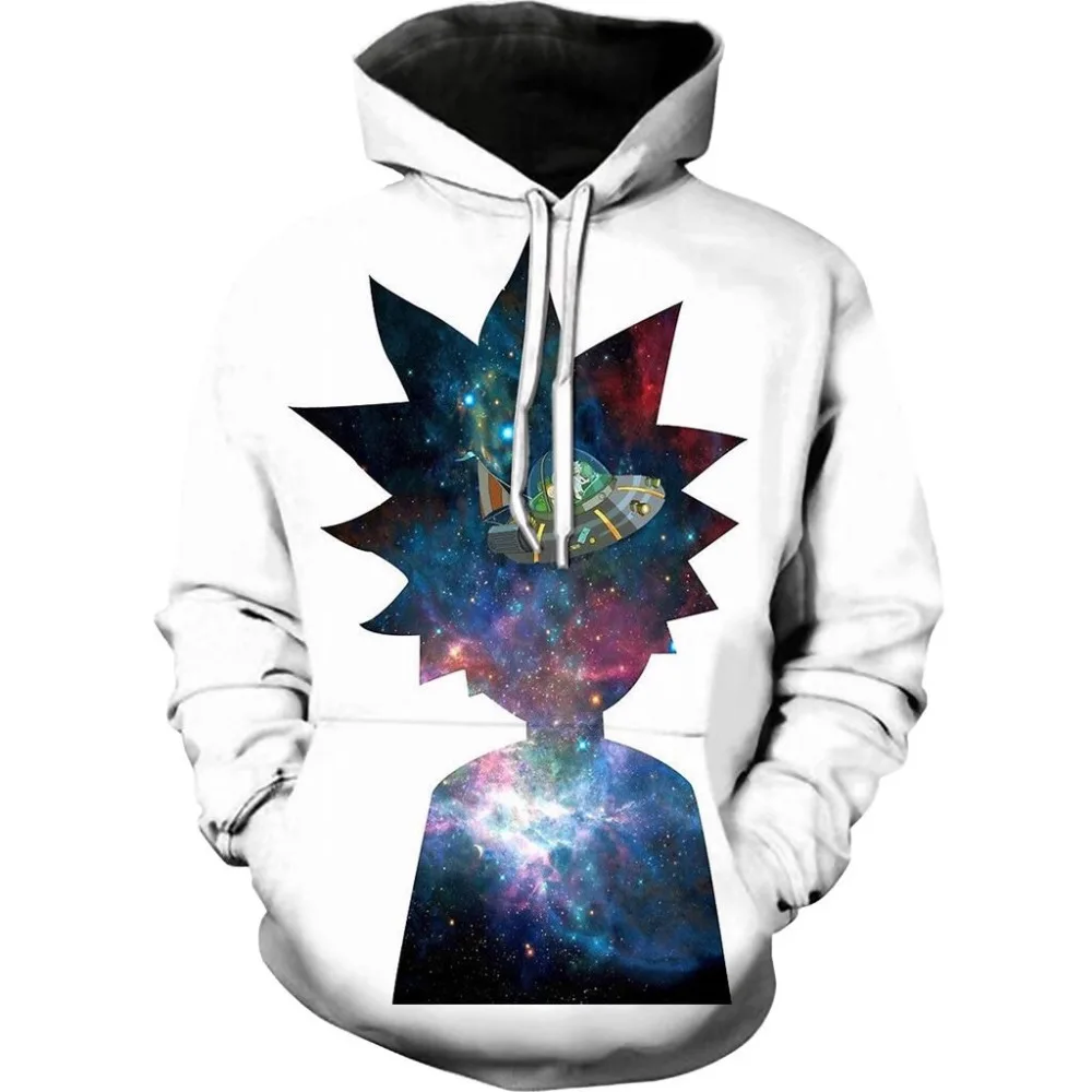 

RICK AND MORTY RICK GALAXY HOODIE 2018 Famous Brand Pullover Cool Printed Sweatshirts